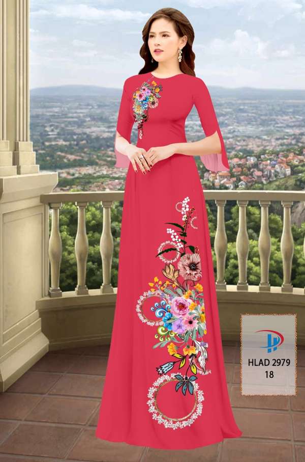 Vải Áo Dài Hoa In 3D AD HLAD2979 52